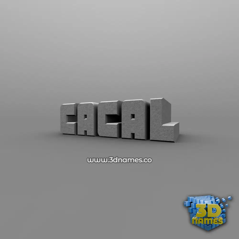 cacal in Solid Grey style - 3D name wallpaper