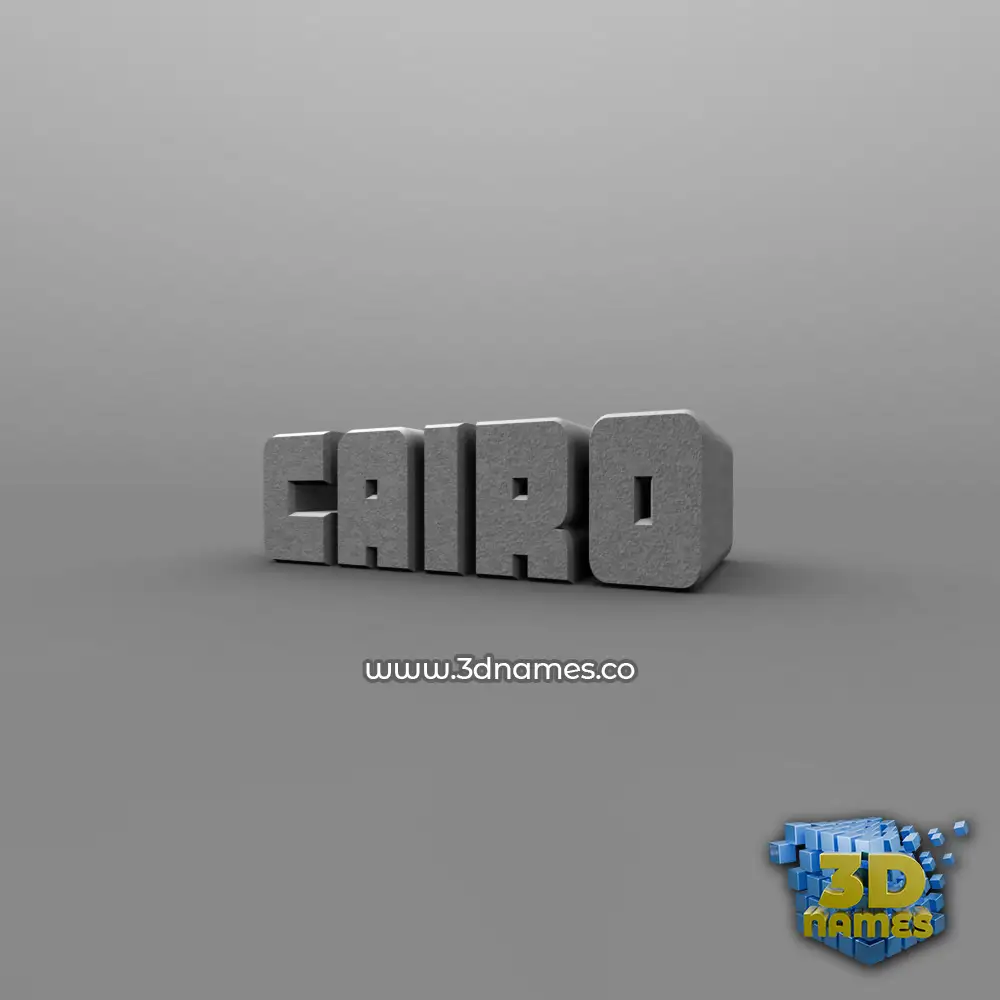 cairo in Solid Grey style - 3D name wallpaper