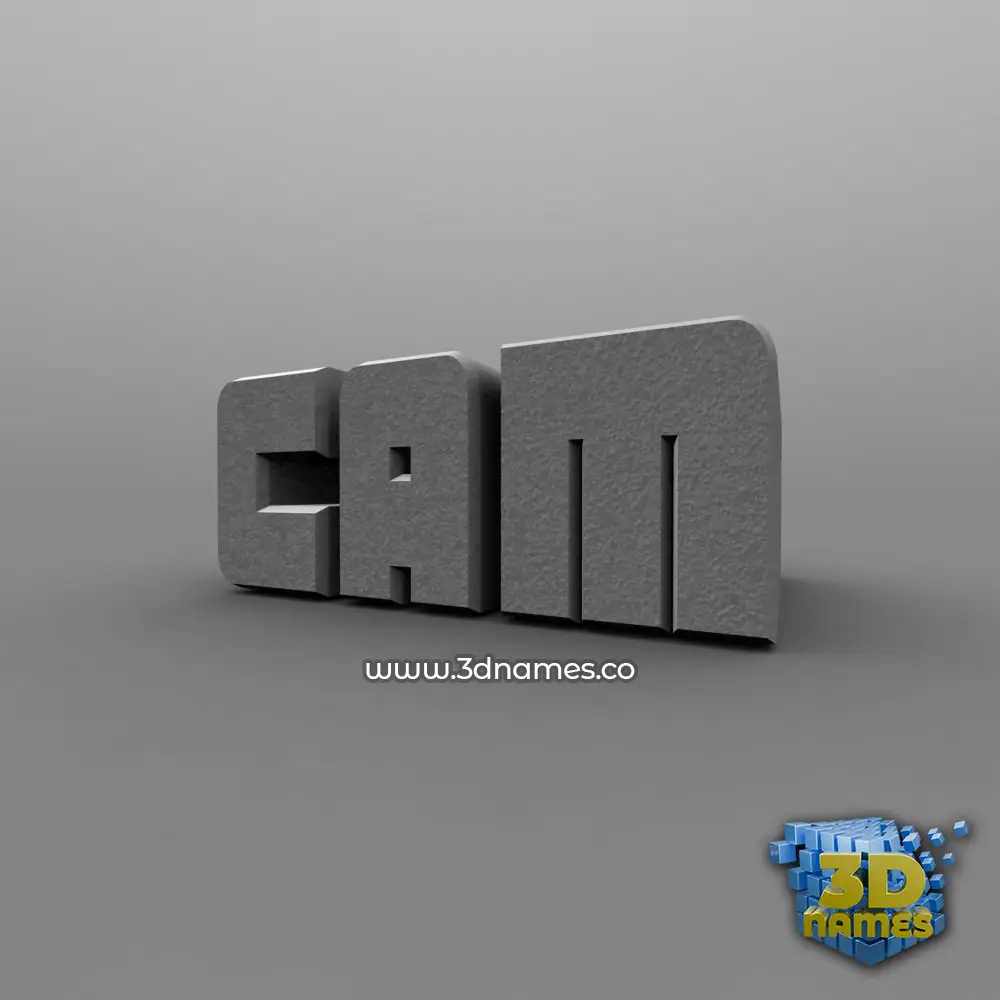 cam in Solid Grey style - 3D name wallpaper