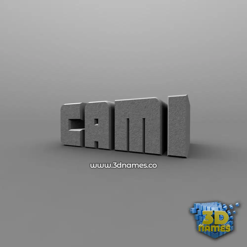cami in Solid Grey style - 3D name wallpaper