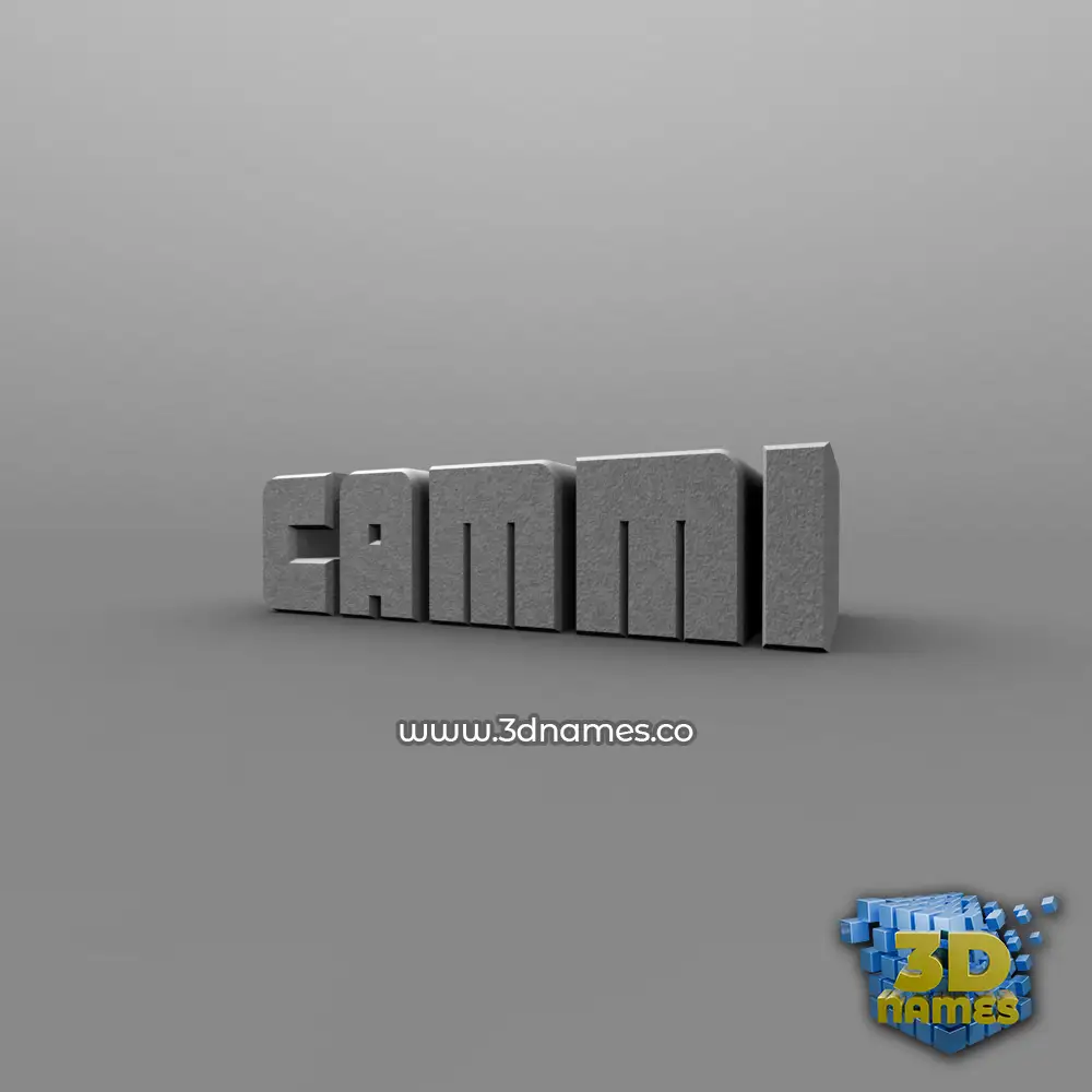 cammi in Solid Grey style - 3D name wallpaper