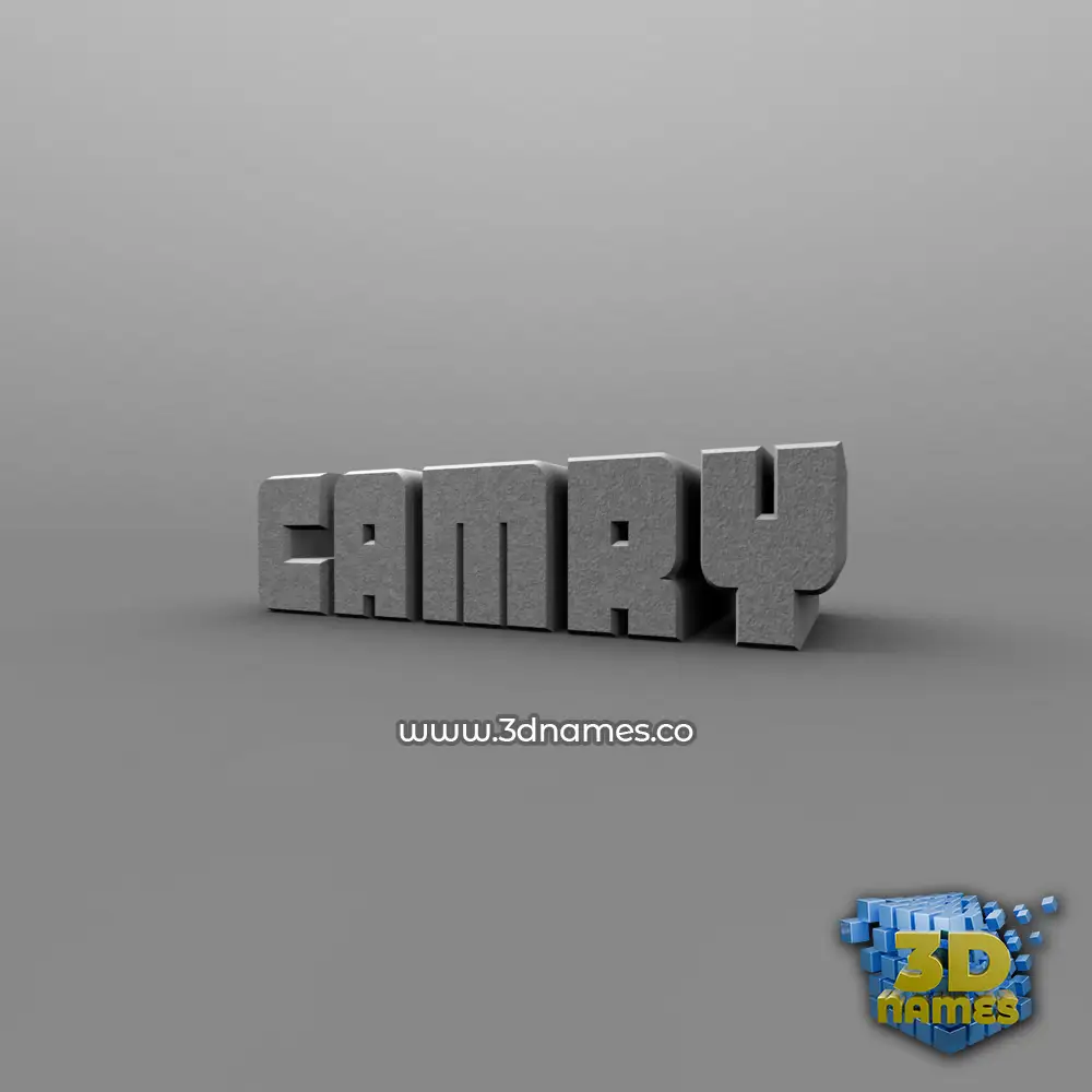 camry in Solid Grey style - 3D name wallpaper