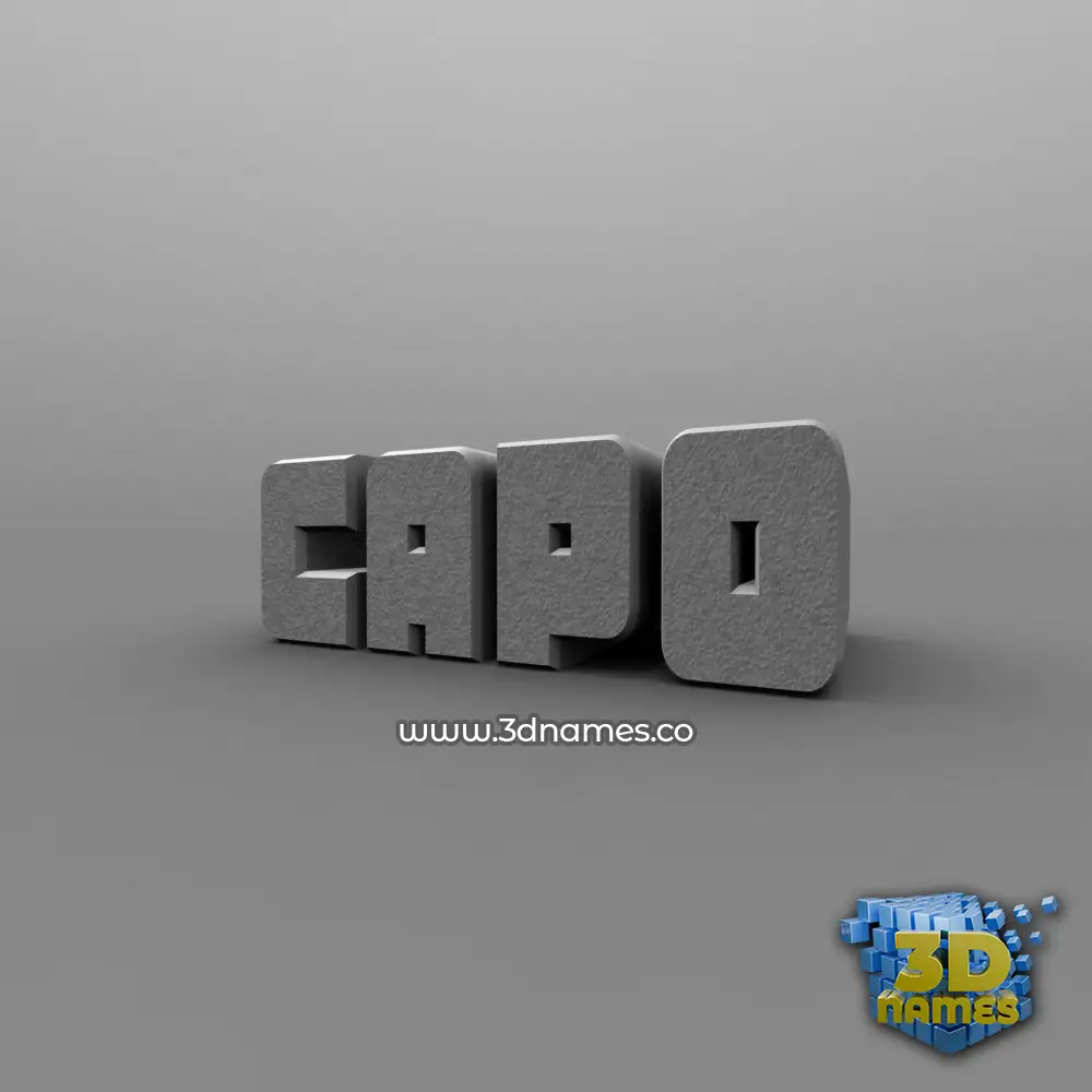 capo in Solid Grey style - 3D name wallpaper