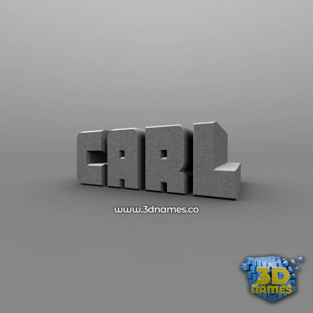 carl in Solid Grey style - 3D name wallpaper