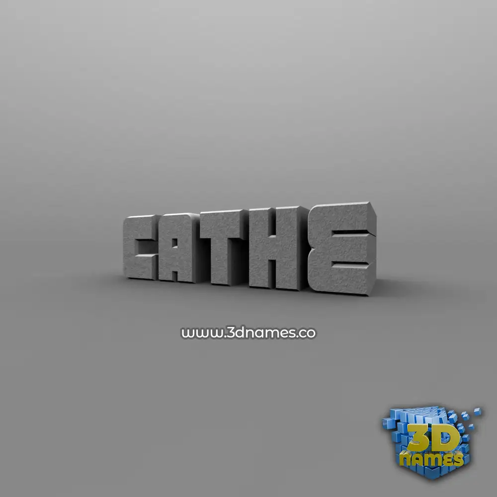 cathe in Solid Grey style - 3D name wallpaper