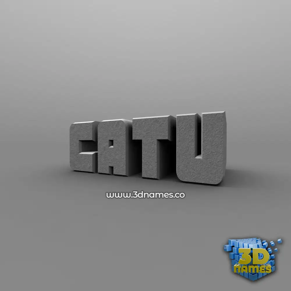 catu in Solid Grey style - 3D name wallpaper