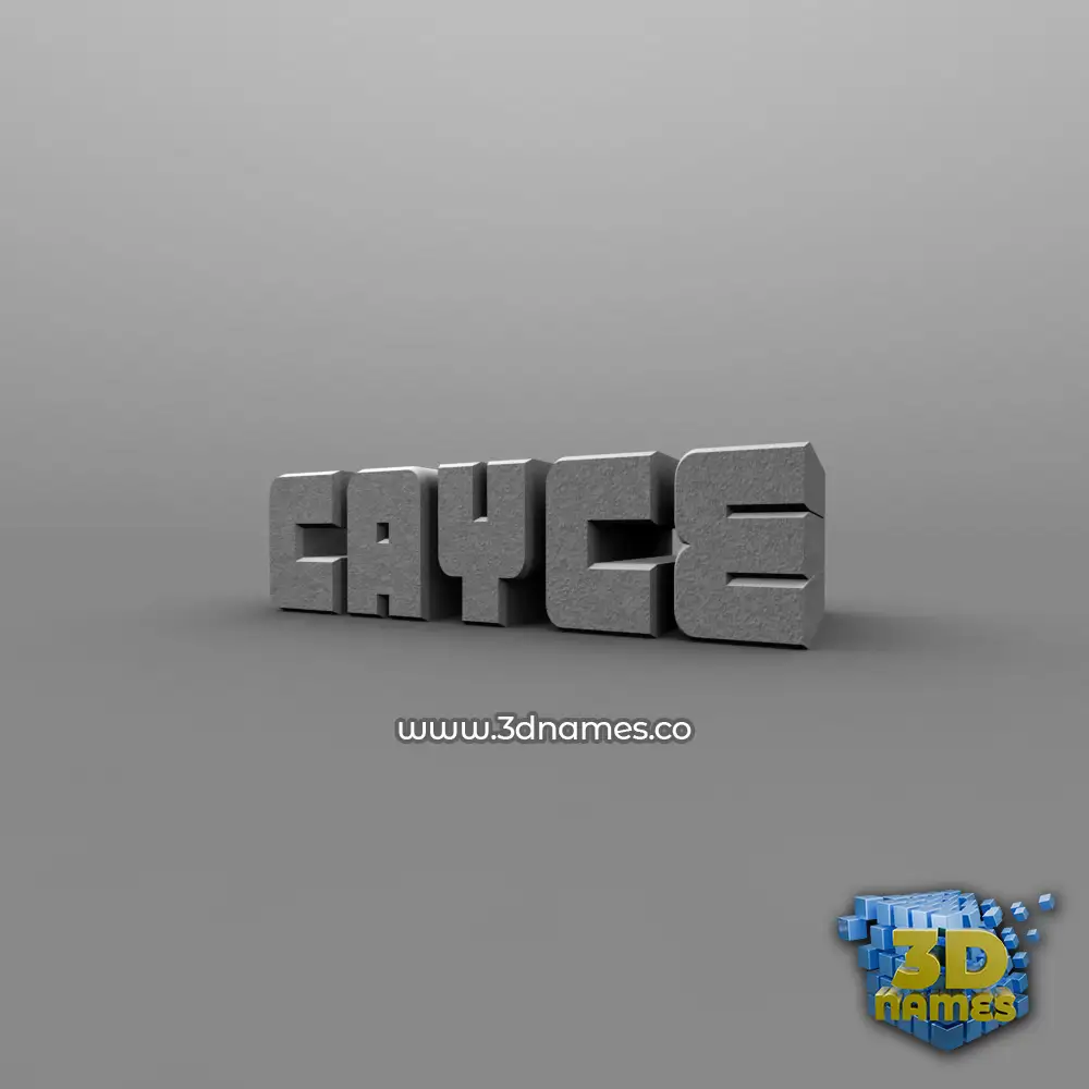 cayce in Solid Grey style - 3D name wallpaper
