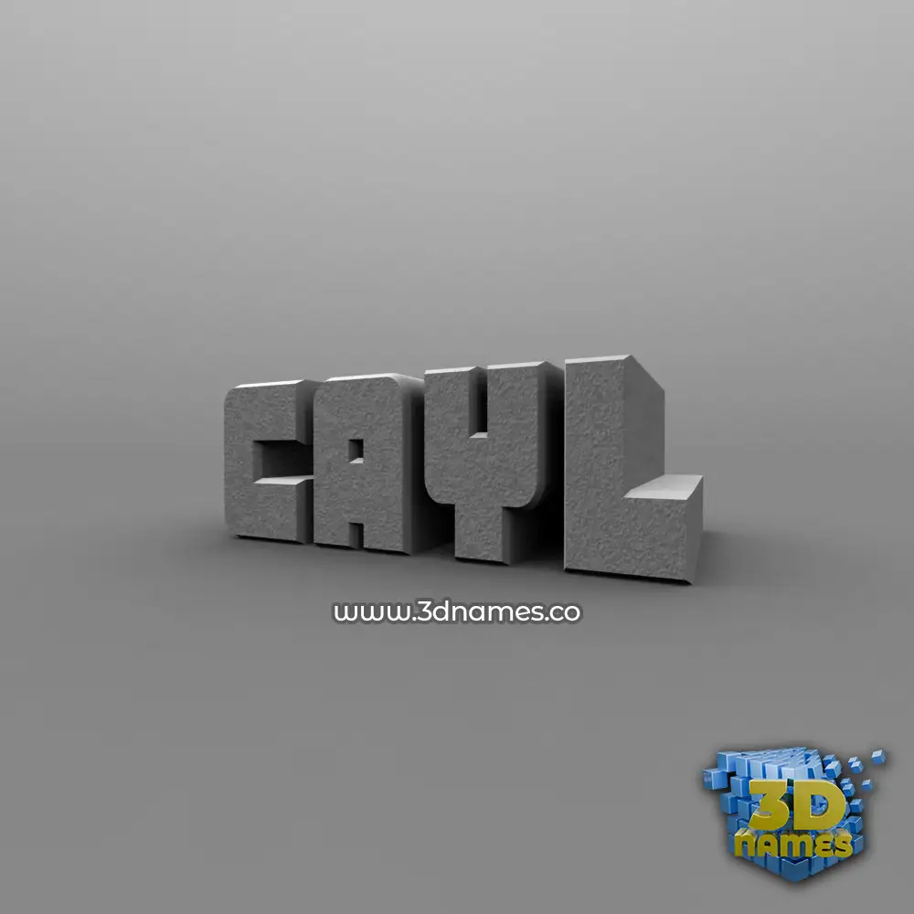 cayl in Solid Grey style - 3D name wallpaper