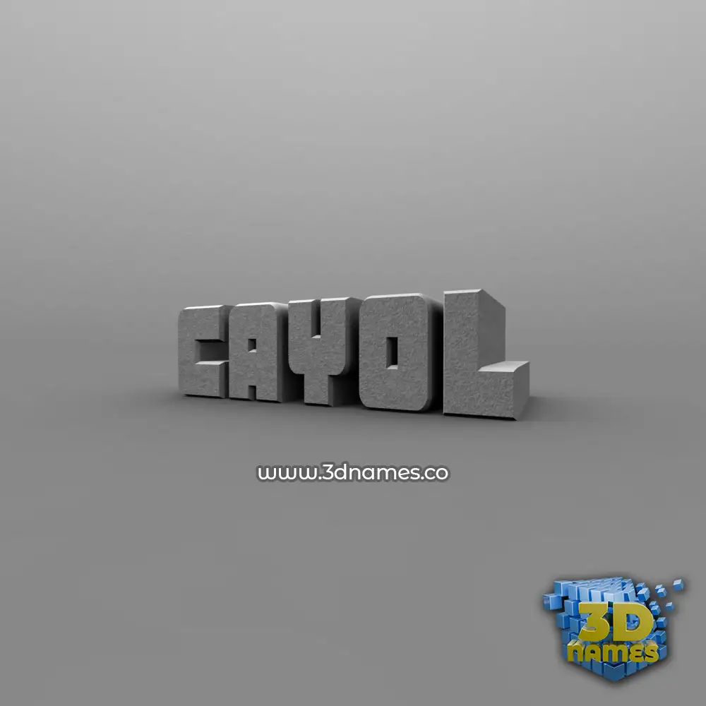 cayol in Solid Grey style - 3D name wallpaper