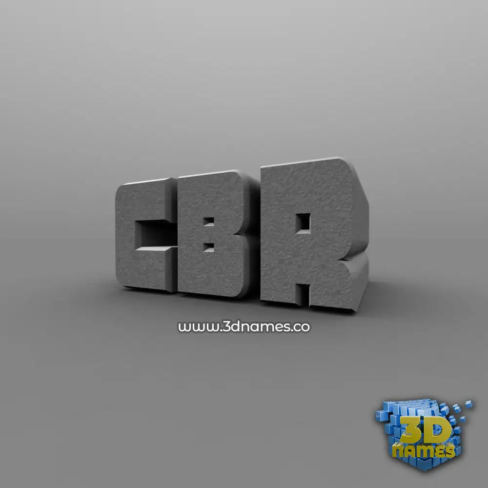 cbr in Solid Grey style - 3D name wallpaper