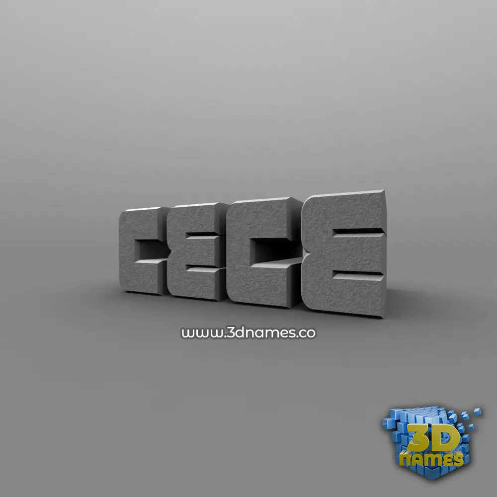 cece in Solid Grey style - 3D name wallpaper