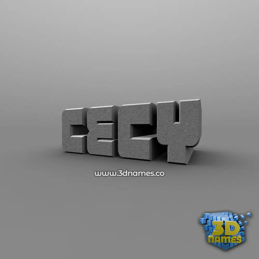 cecy in Solid Grey style - 3D name wallpaper