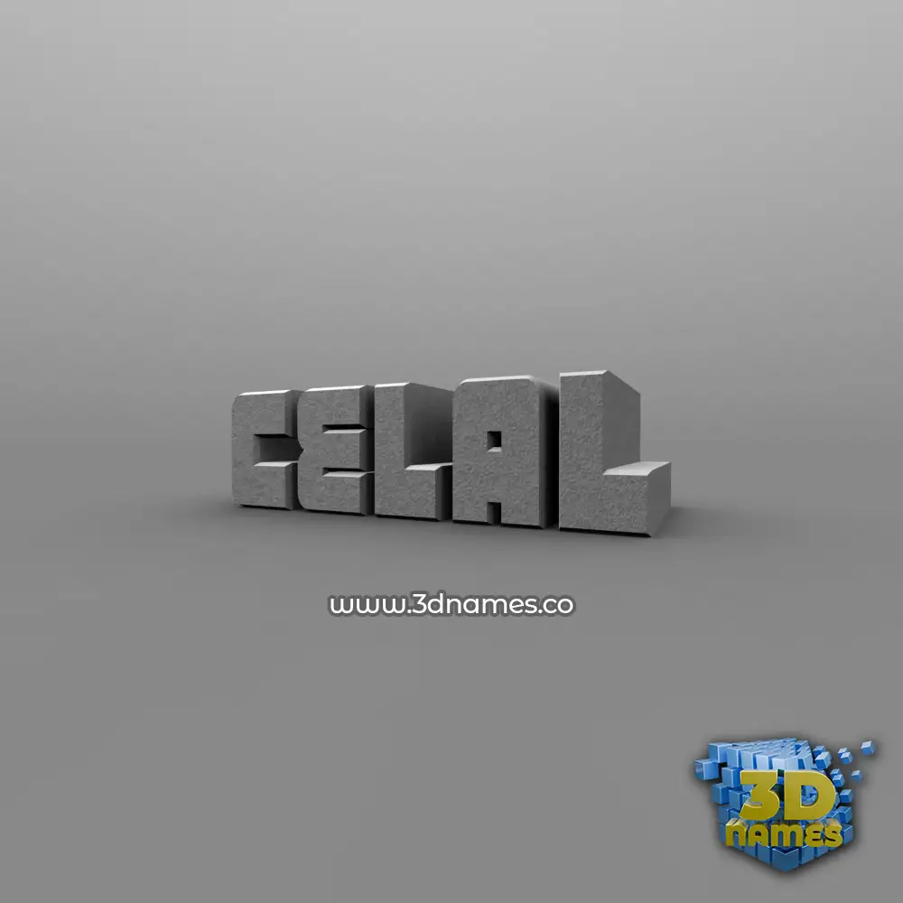celal in Solid Grey style - 3D name wallpaper