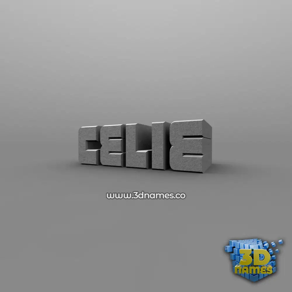celie in Solid Grey style - 3D name wallpaper