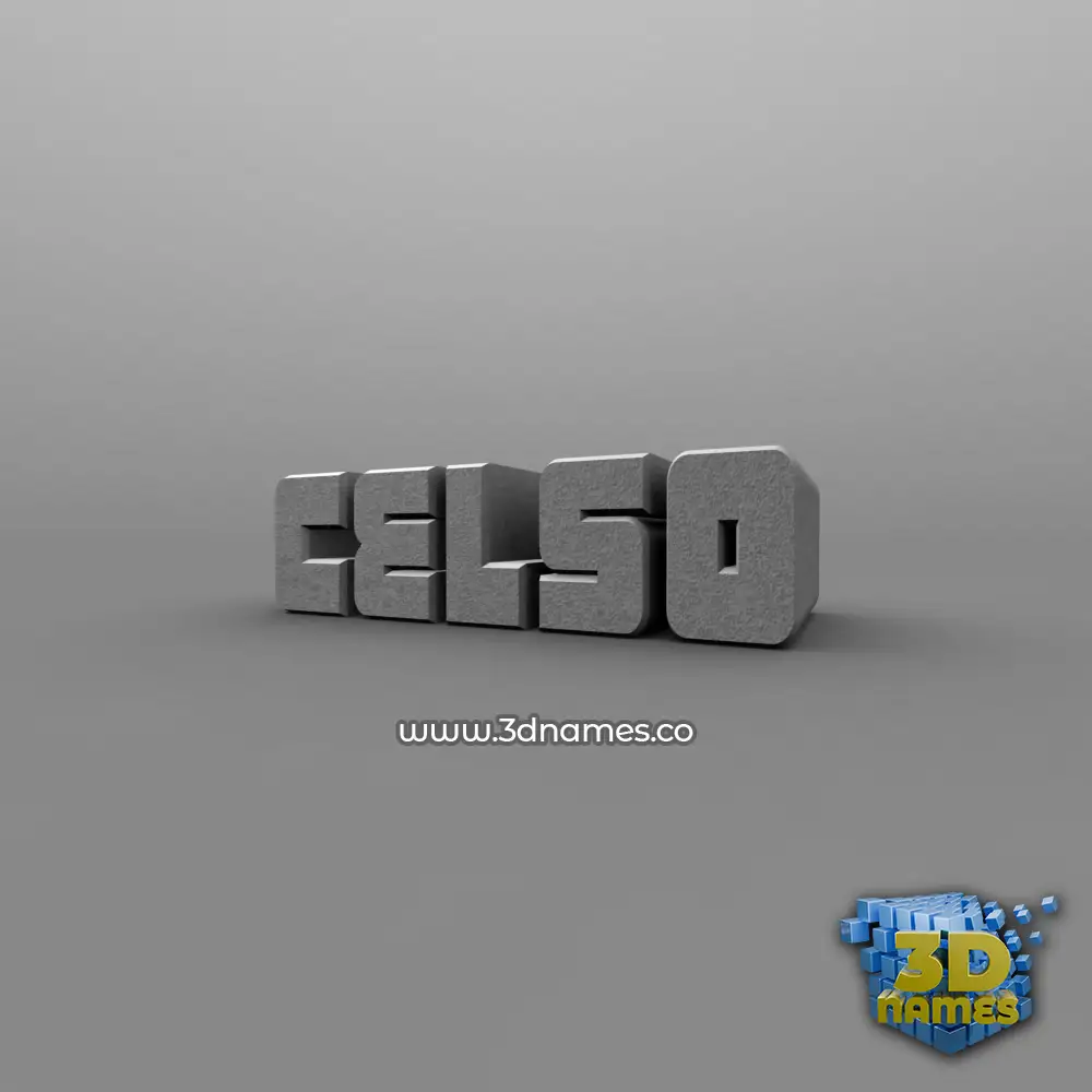celso in Solid Grey style - 3D name wallpaper