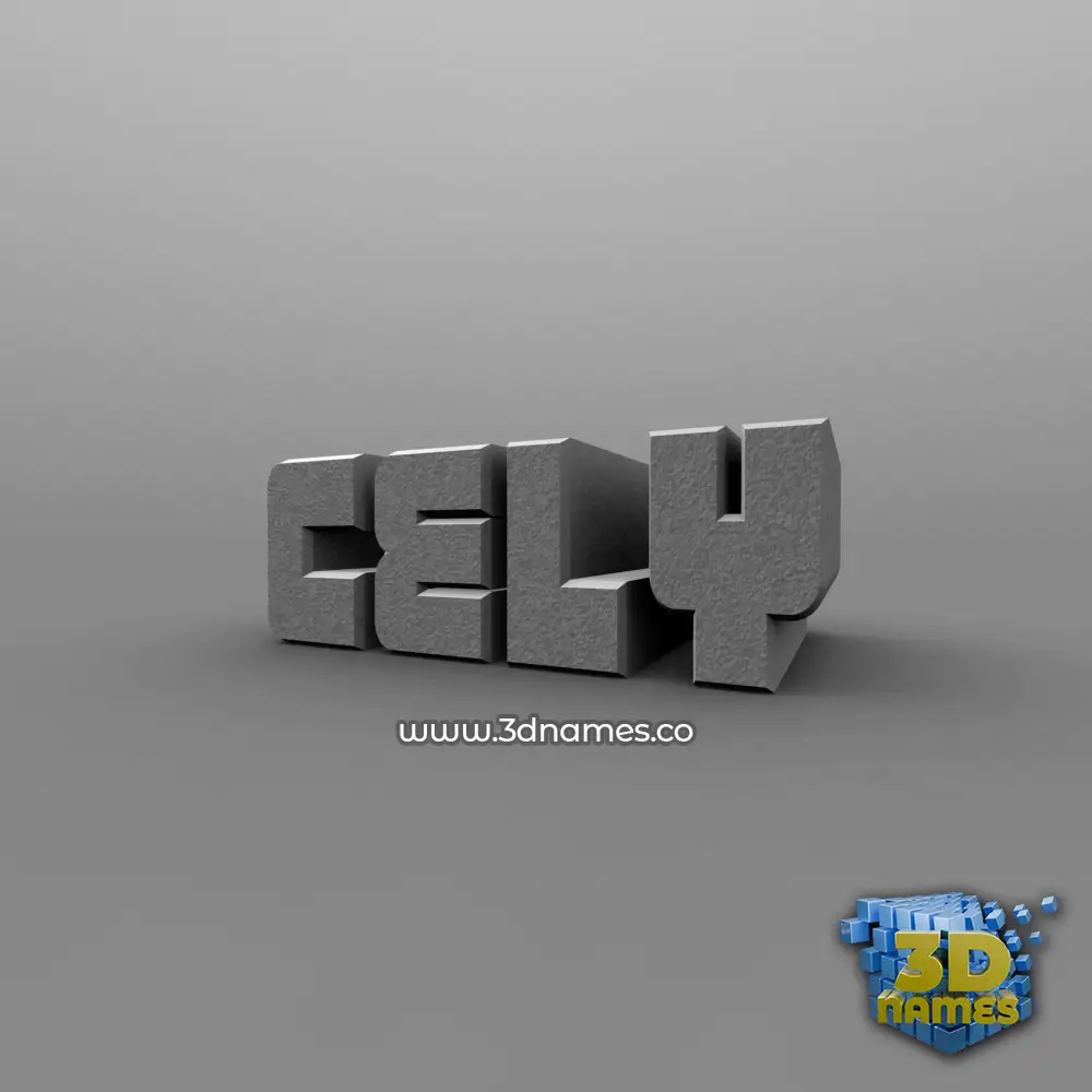 cely in Solid Grey style - 3D name wallpaper