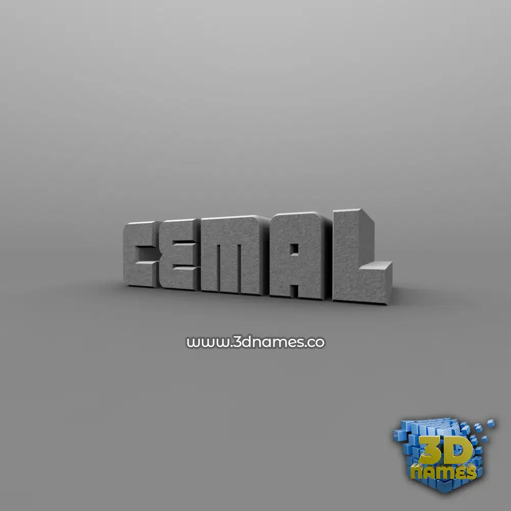 cemal in Solid Grey style - 3D name wallpaper