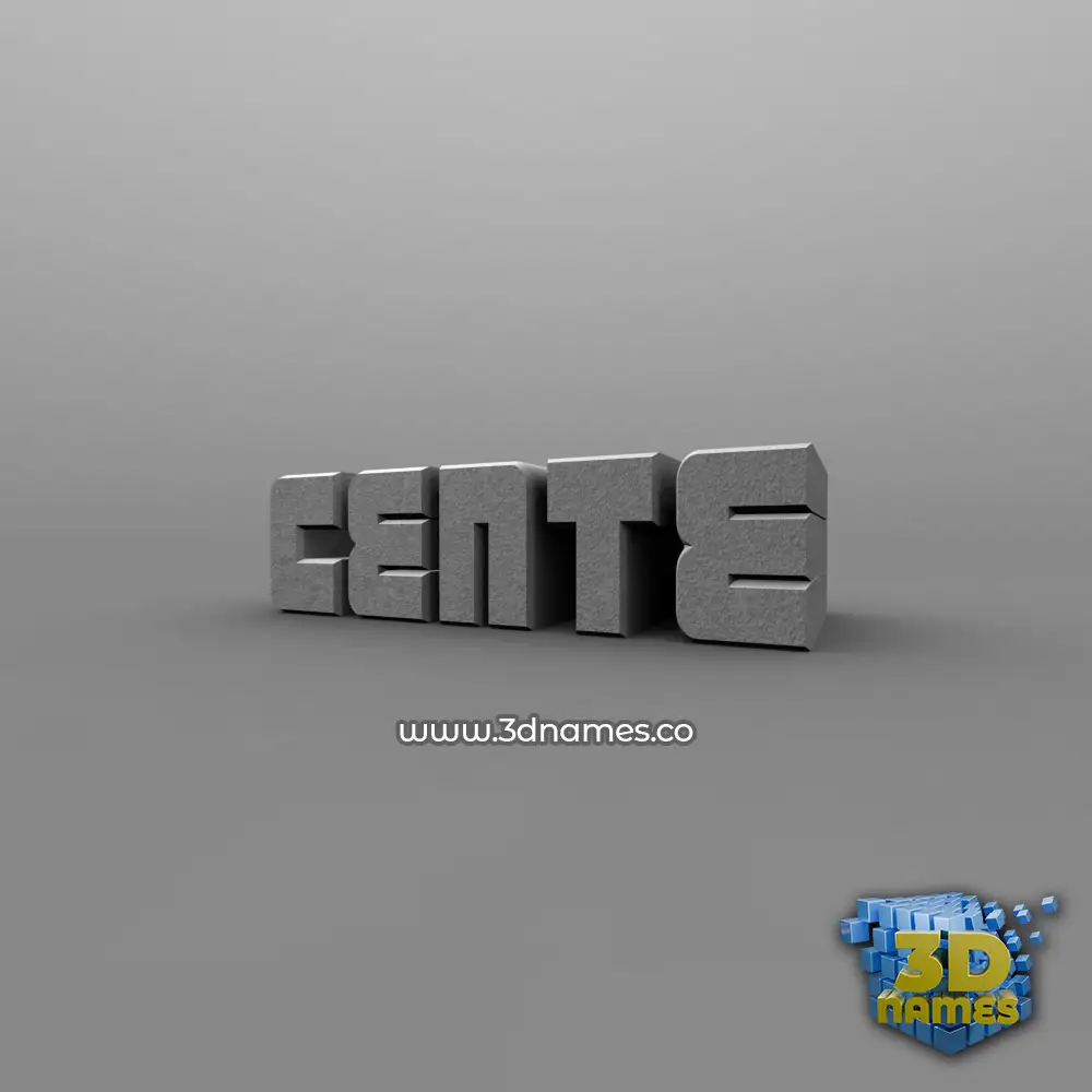 cente in Solid Grey style - 3D name wallpaper