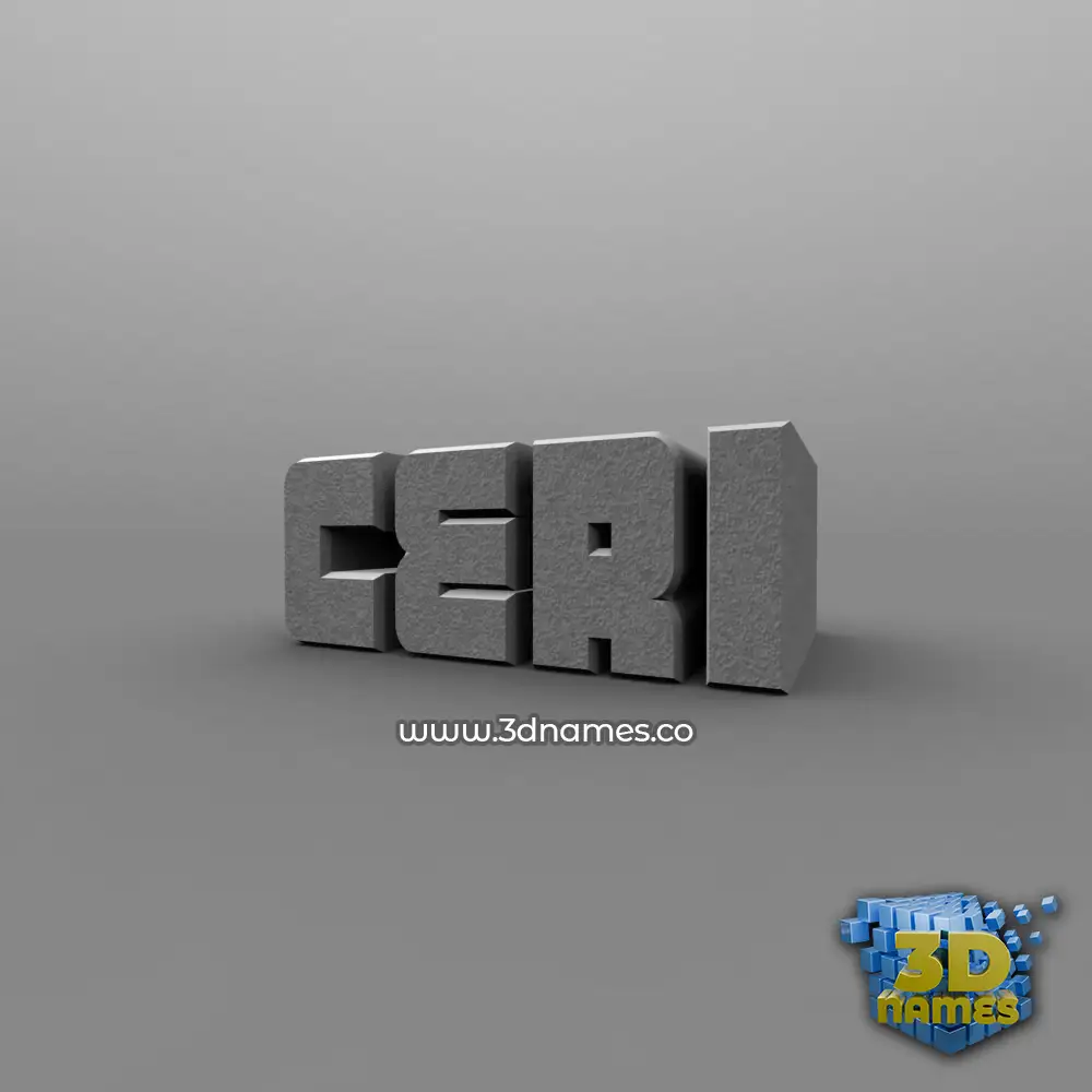 ceri in Solid Grey style - 3D name wallpaper