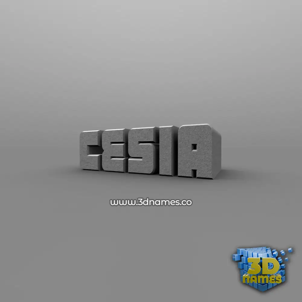 cesia in Solid Grey style - 3D name wallpaper