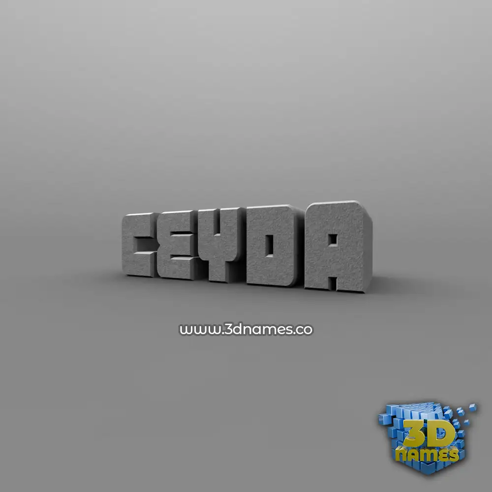 ceyda in Solid Grey style - 3D name wallpaper