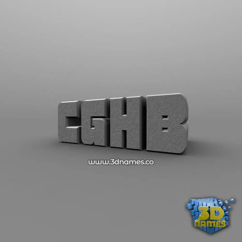 cghb in Solid Grey style - 3D name wallpaper