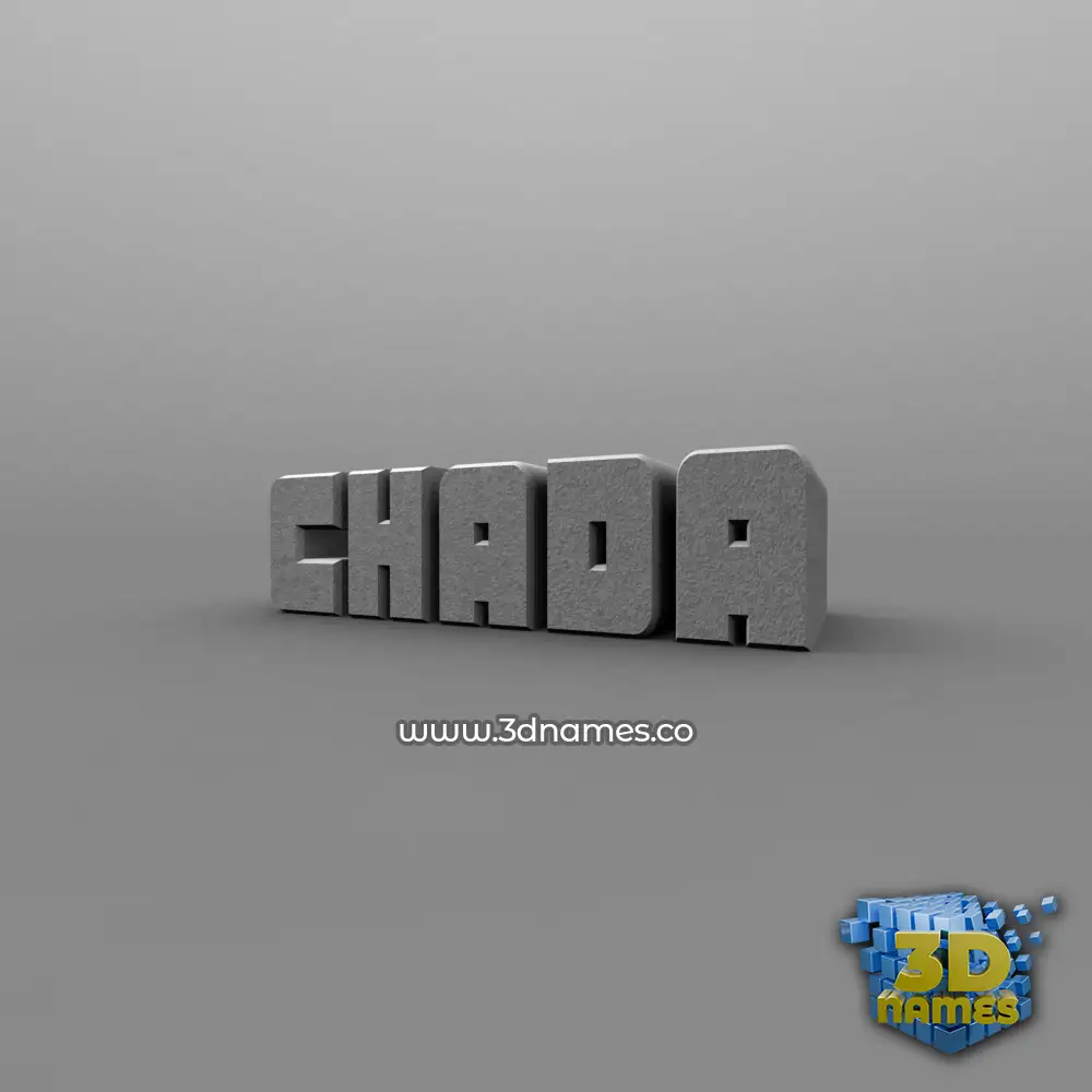 chada in Solid Grey style - 3D name wallpaper