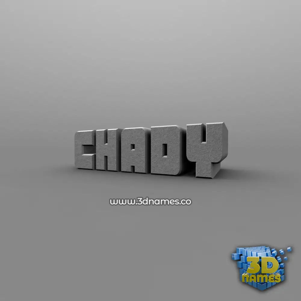 chady in Solid Grey style - 3D name wallpaper