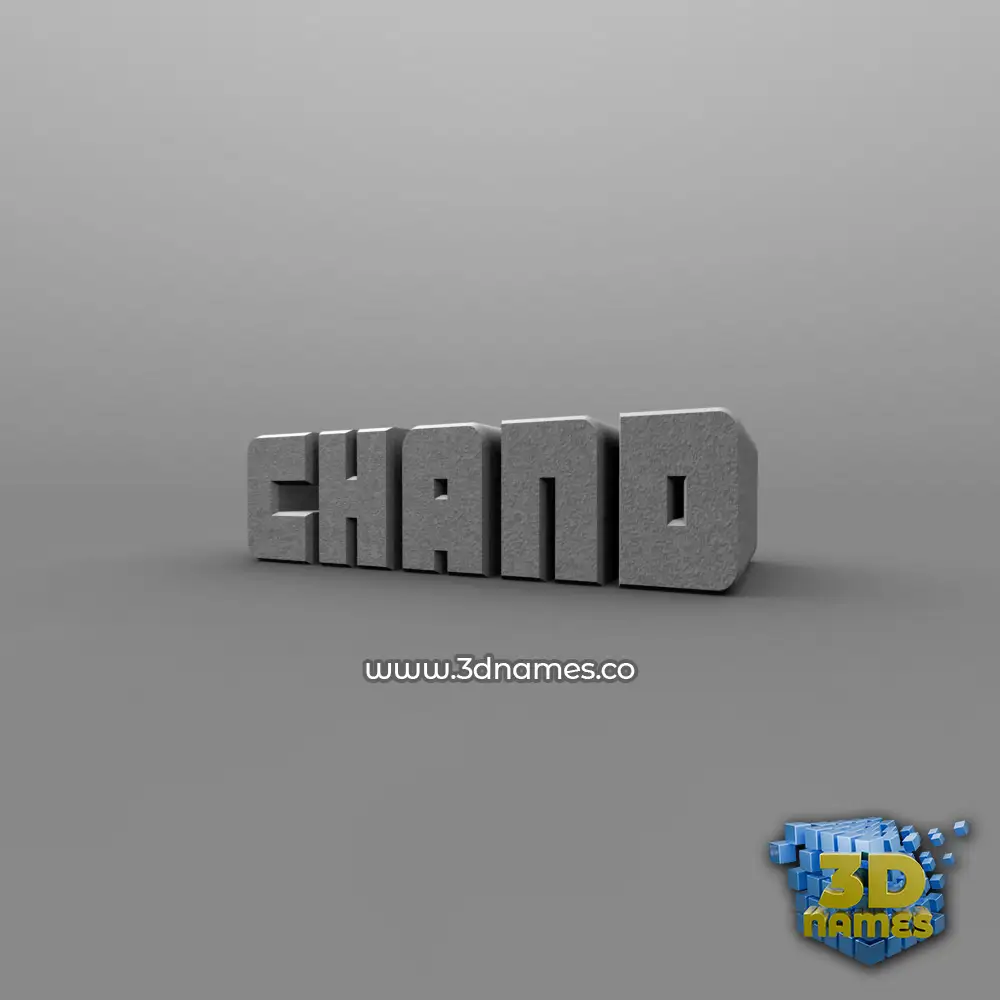 chand in Solid Grey style - 3D name wallpaper