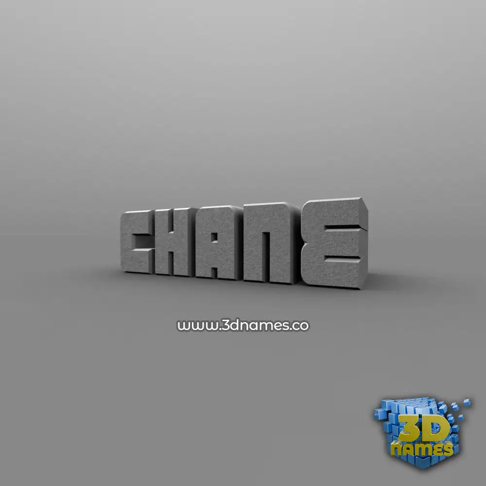 chane in Solid Grey style - 3D name wallpaper