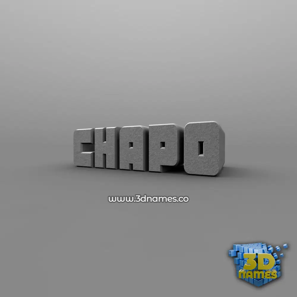 chapo in Solid Grey style - 3D name wallpaper
