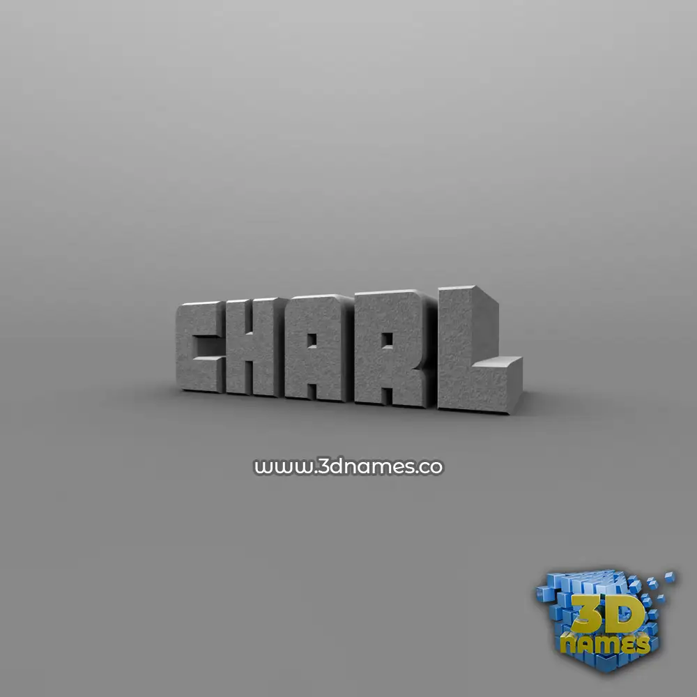 charl in Solid Grey style - 3D name wallpaper
