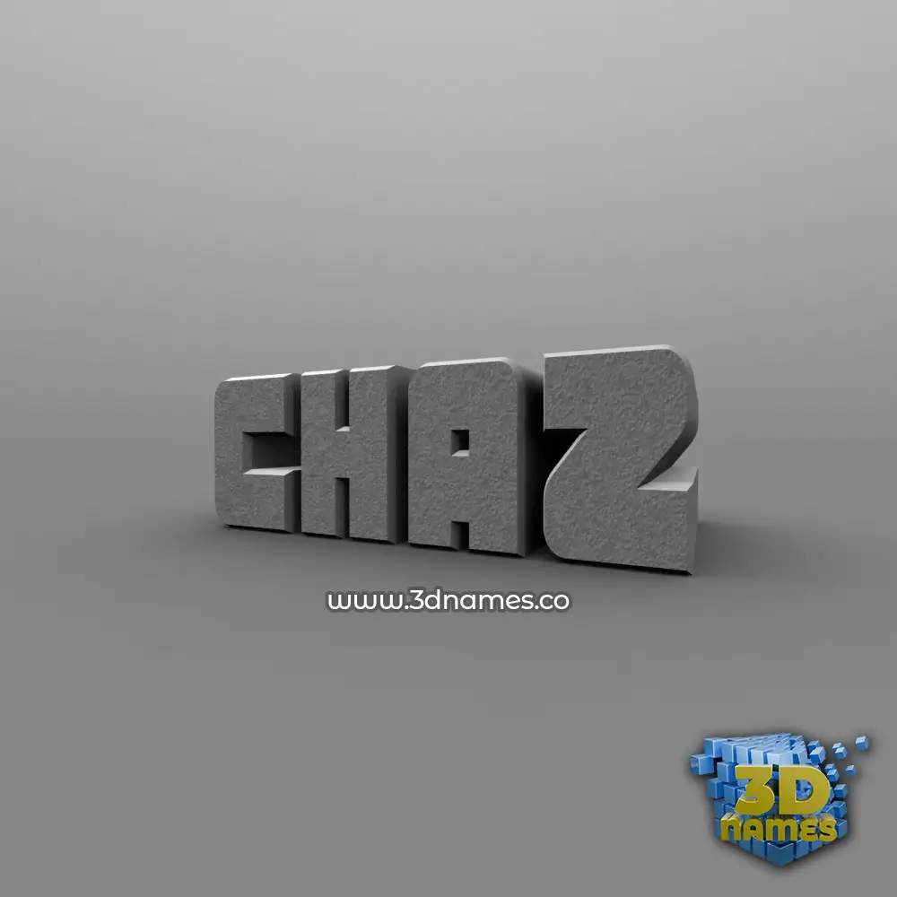 chaz in Solid Grey style - 3D name wallpaper