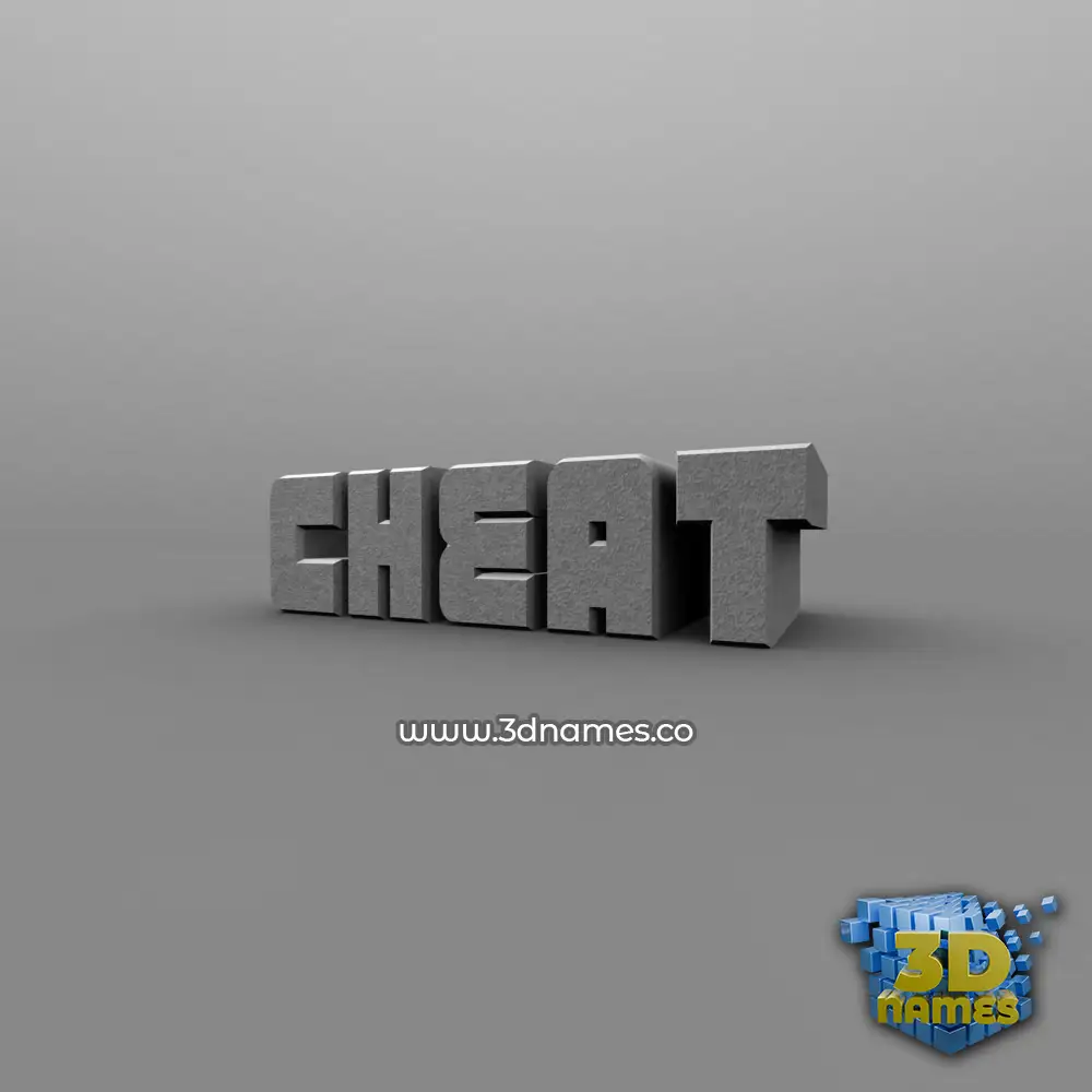 cheat in Solid Grey style - 3D name wallpaper