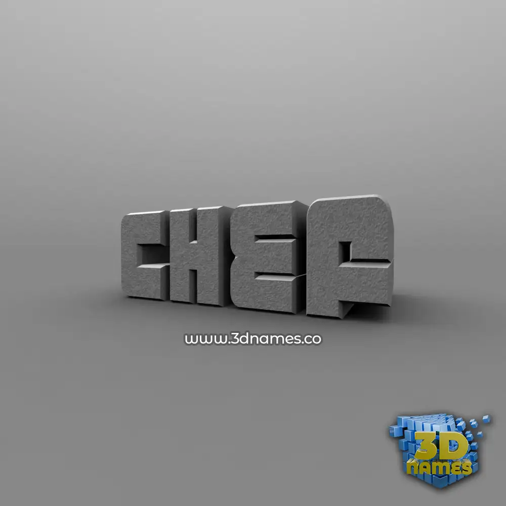 chef in Solid Grey style - 3D name wallpaper