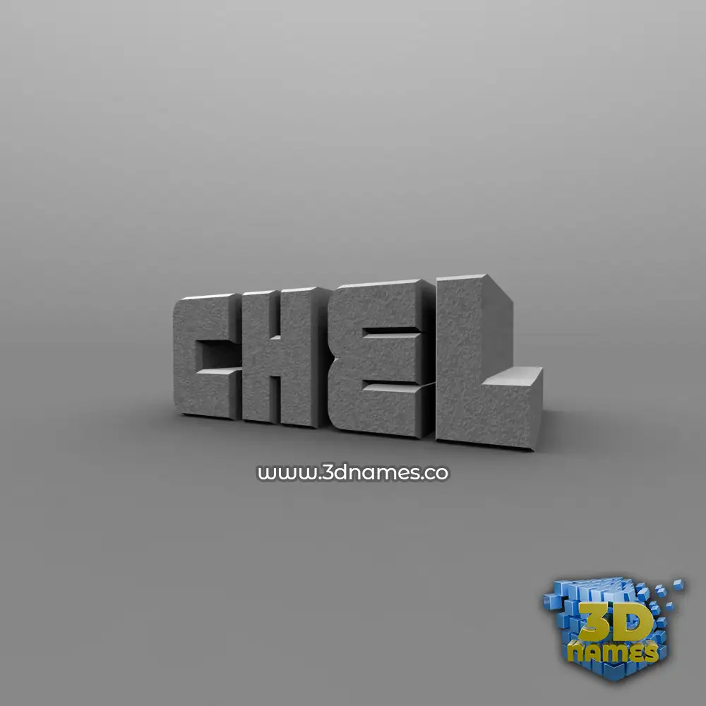 chel in Solid Grey style - 3D name wallpaper