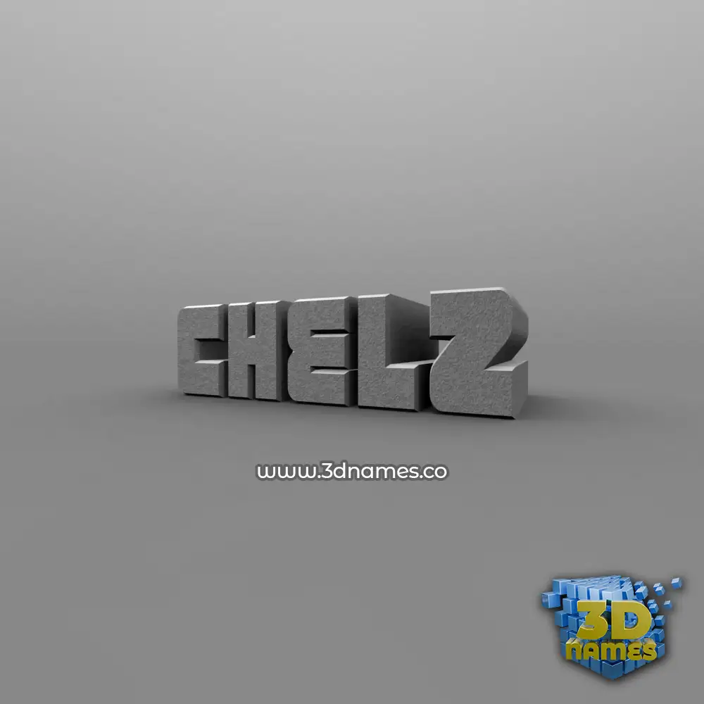 chelz in Solid Grey style - 3D name wallpaper