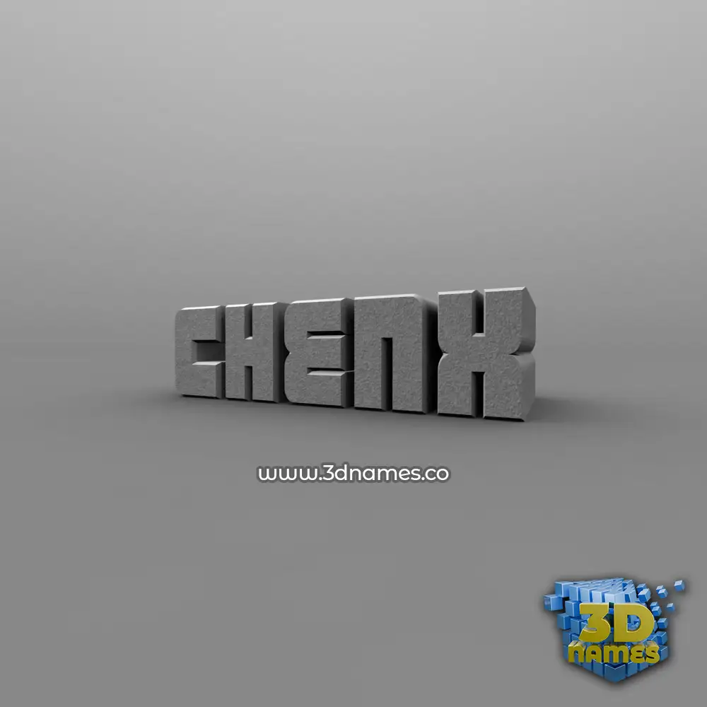 chenx in Solid Grey style - 3D name wallpaper