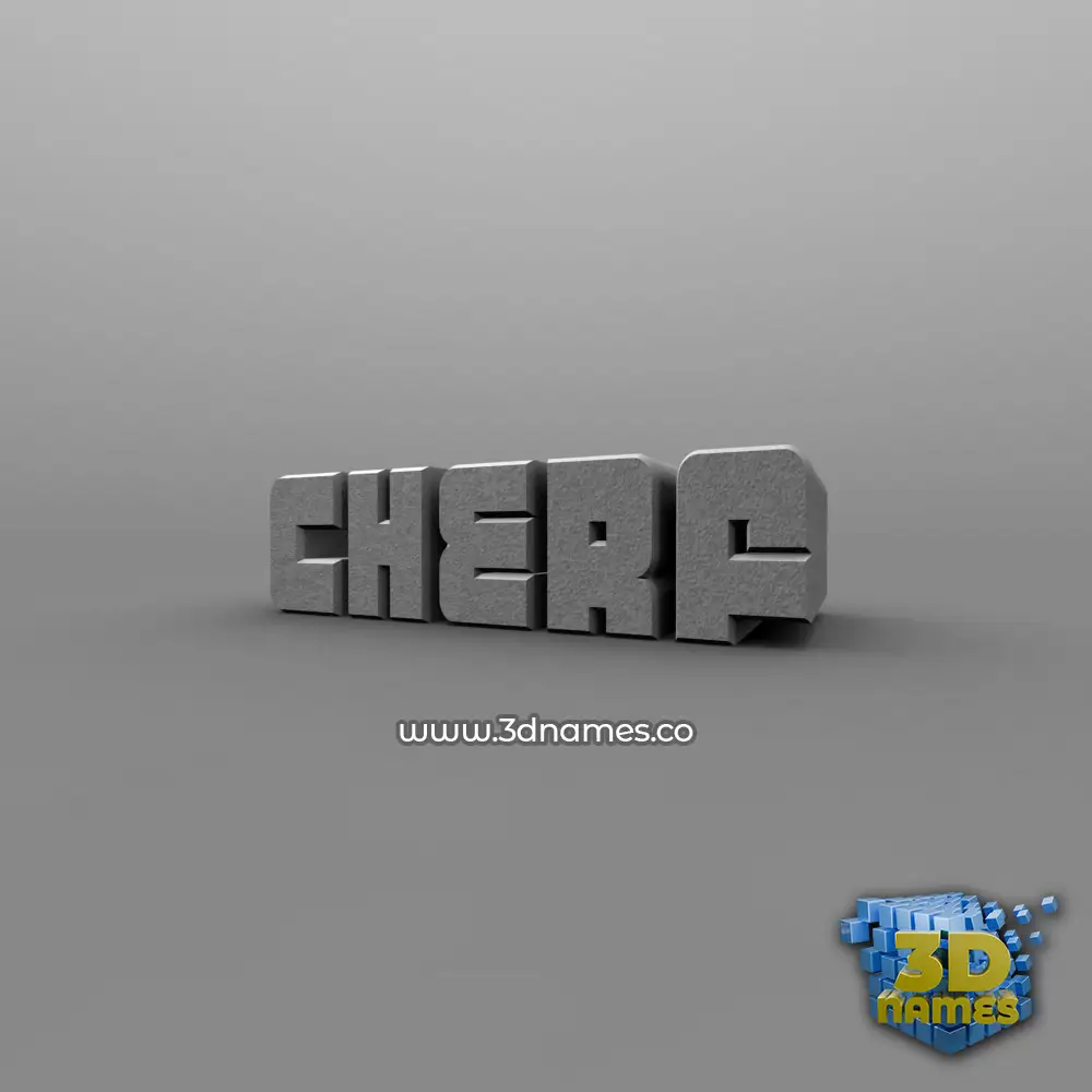 cherf in Solid Grey style - 3D name wallpaper