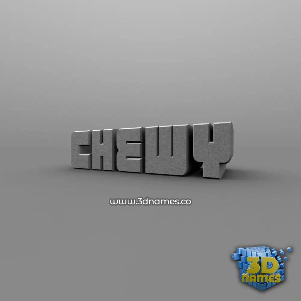 chewy in Solid Grey style - 3D name wallpaper