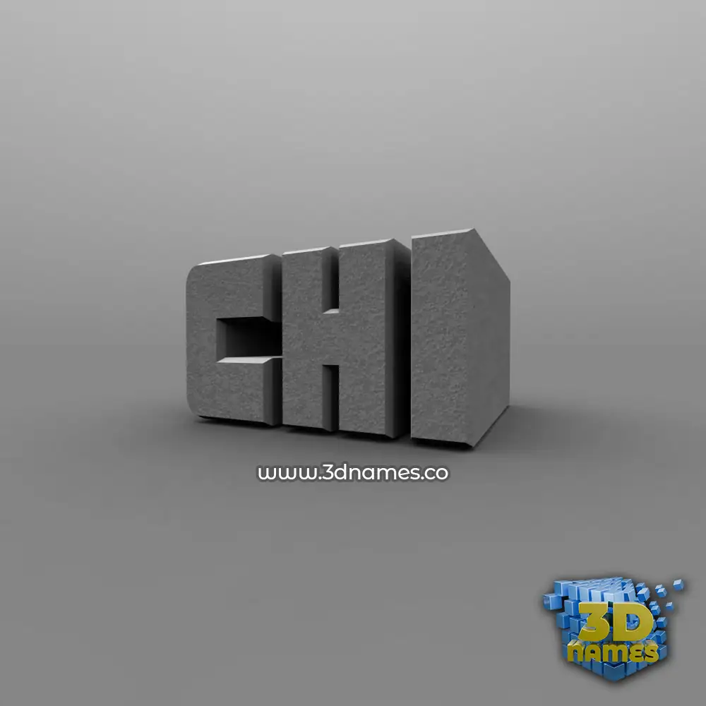 chi in Solid Grey style - 3D name wallpaper