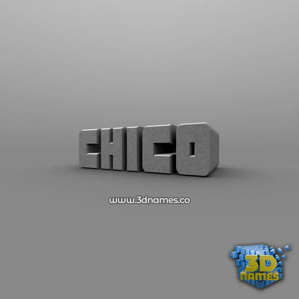 chico in Solid Grey style - 3D name wallpaper