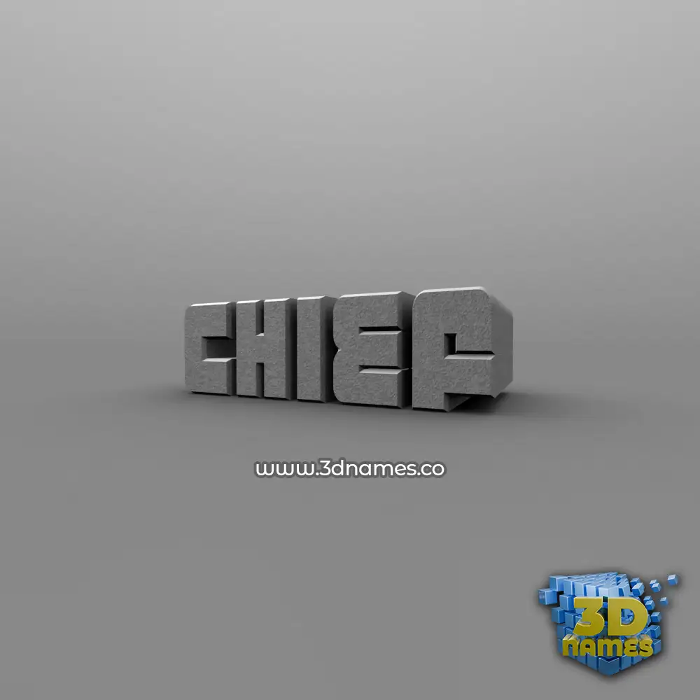 chief in Solid Grey style - 3D name wallpaper