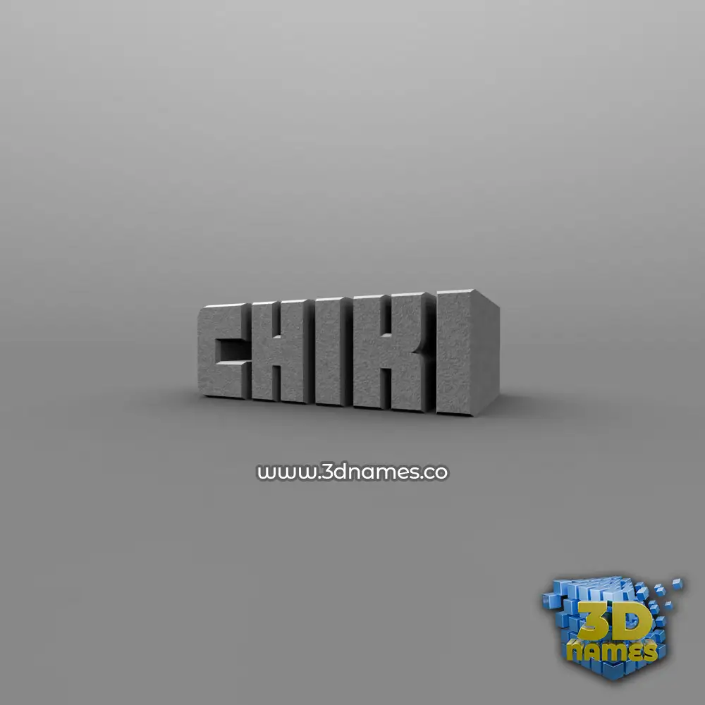 chiki in Solid Grey style - 3D name wallpaper