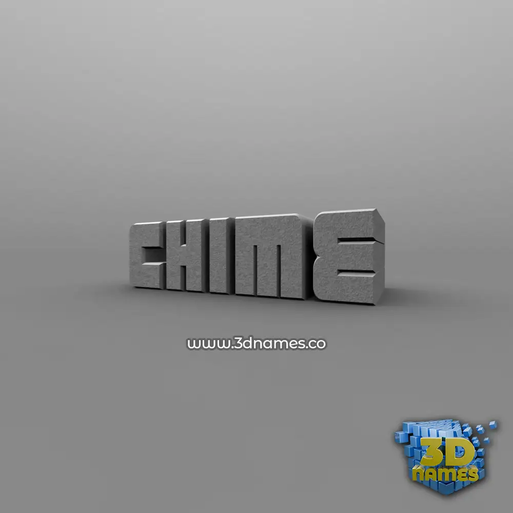 chime in Solid Grey style - 3D name wallpaper
