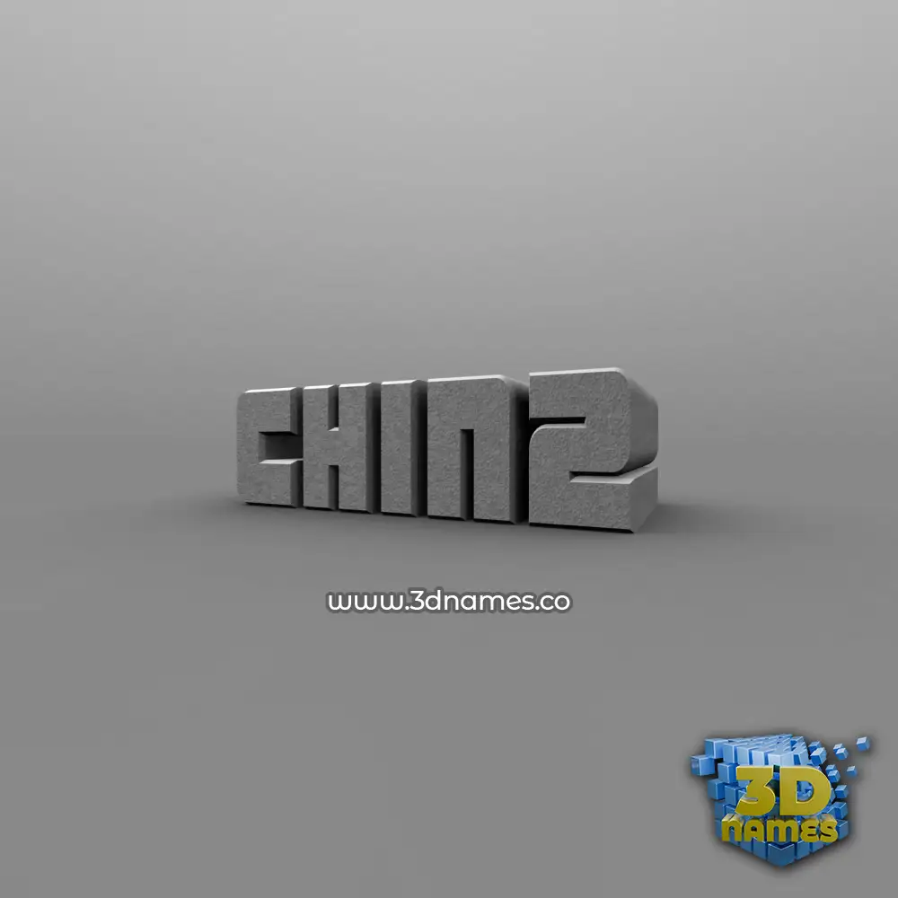 chin2 in Solid Grey style - 3D name wallpaper
