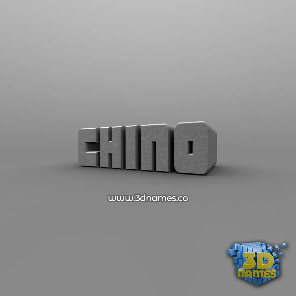 chino in Solid Grey style - 3D name wallpaper