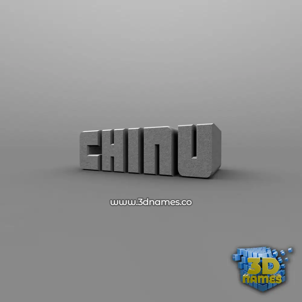 chinu in Solid Grey style - 3D name wallpaper