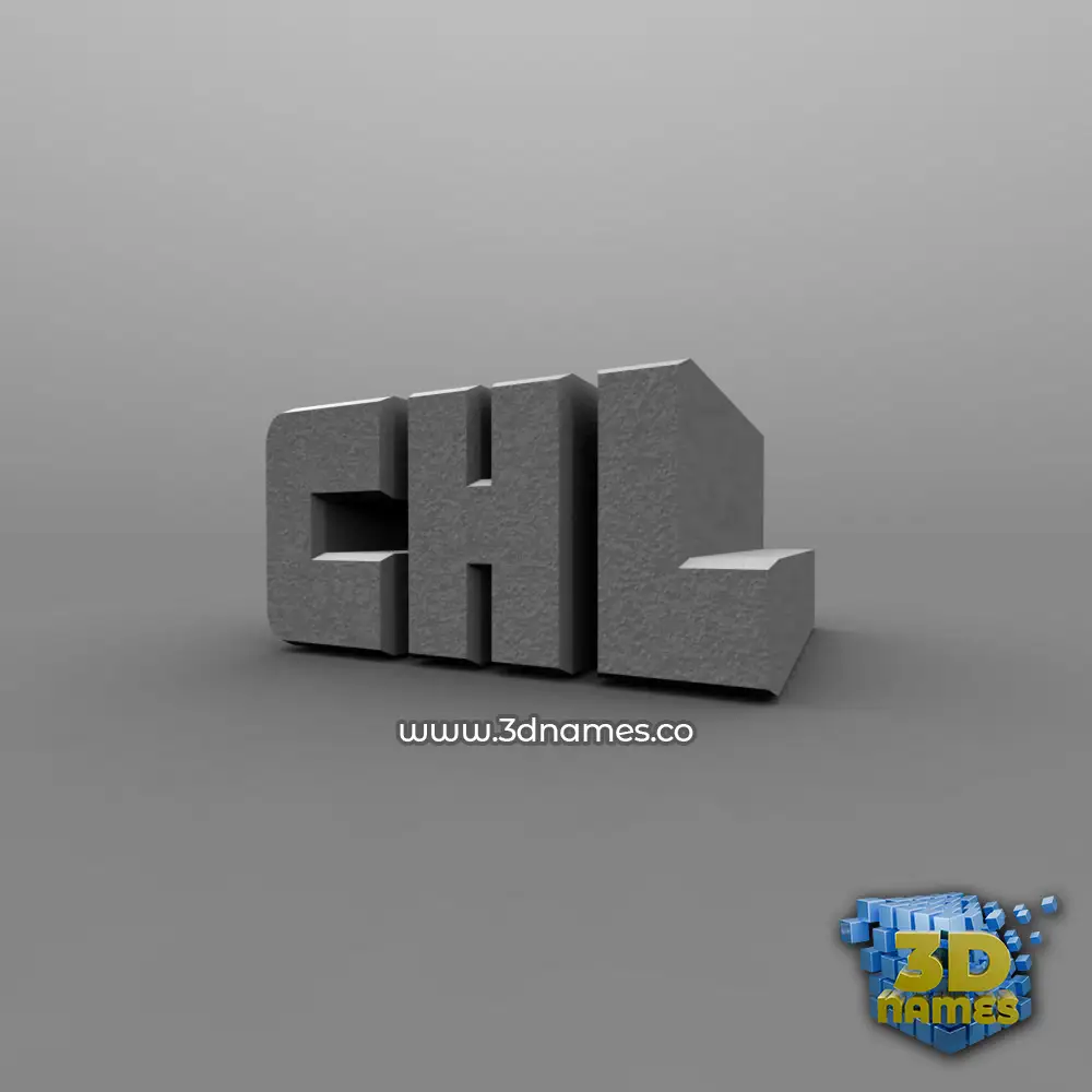 chl in Solid Grey style - 3D name wallpaper