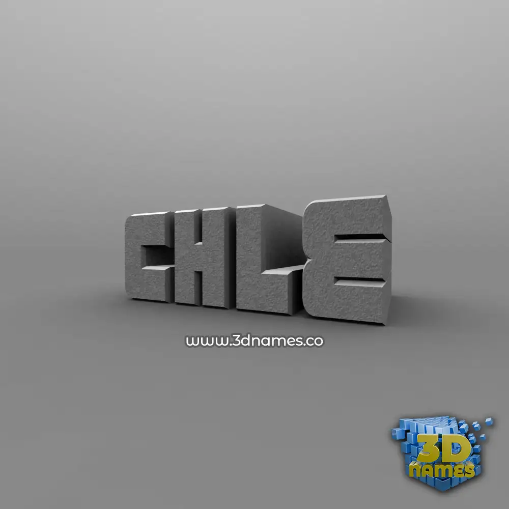 chle in Solid Grey style - 3D name wallpaper